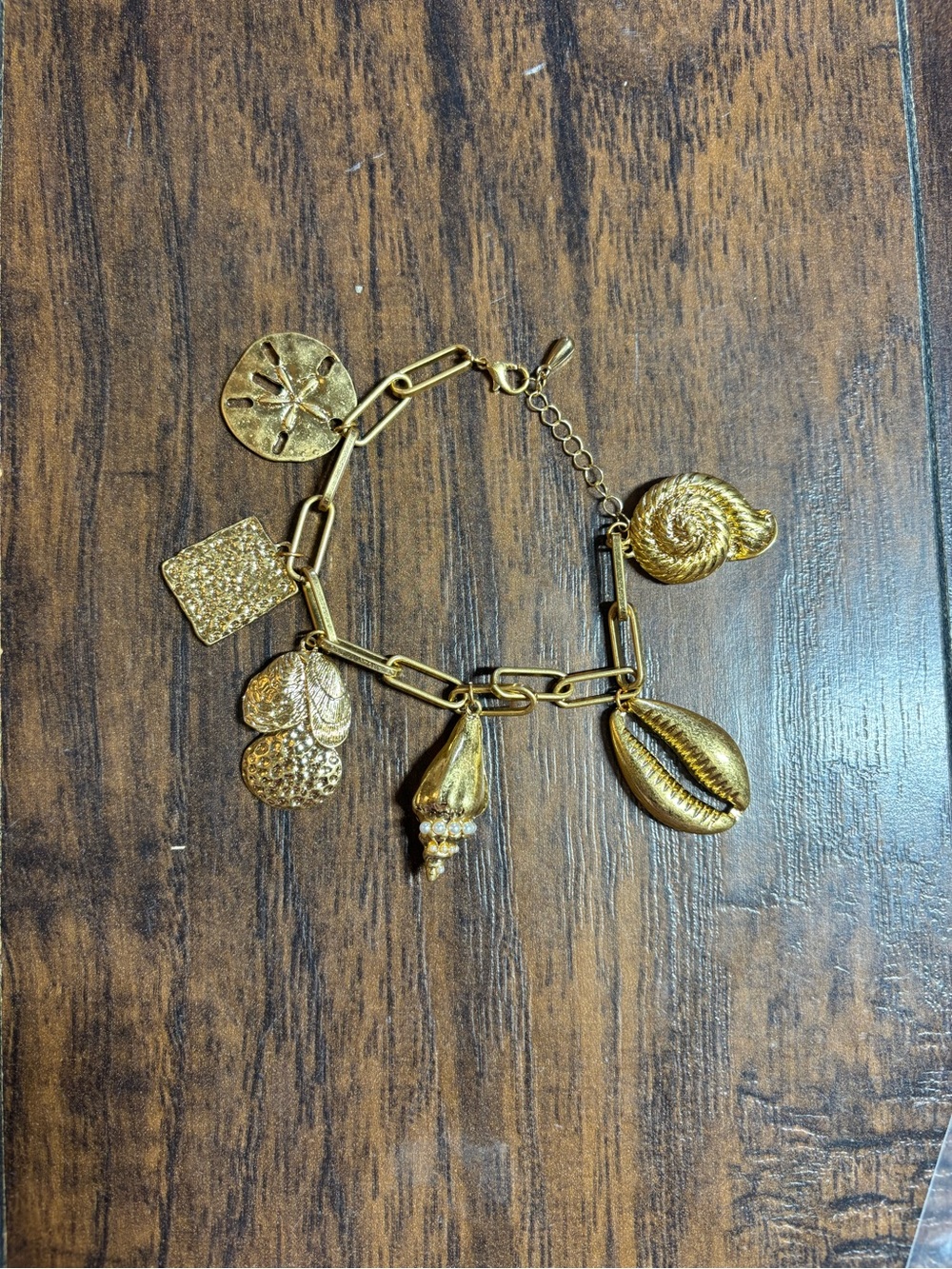 Gold Shell Charm Bracelet - Women Fashion Jewelry